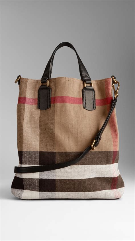 burberry check canvas bag|Women’s Designer Tote Bags .